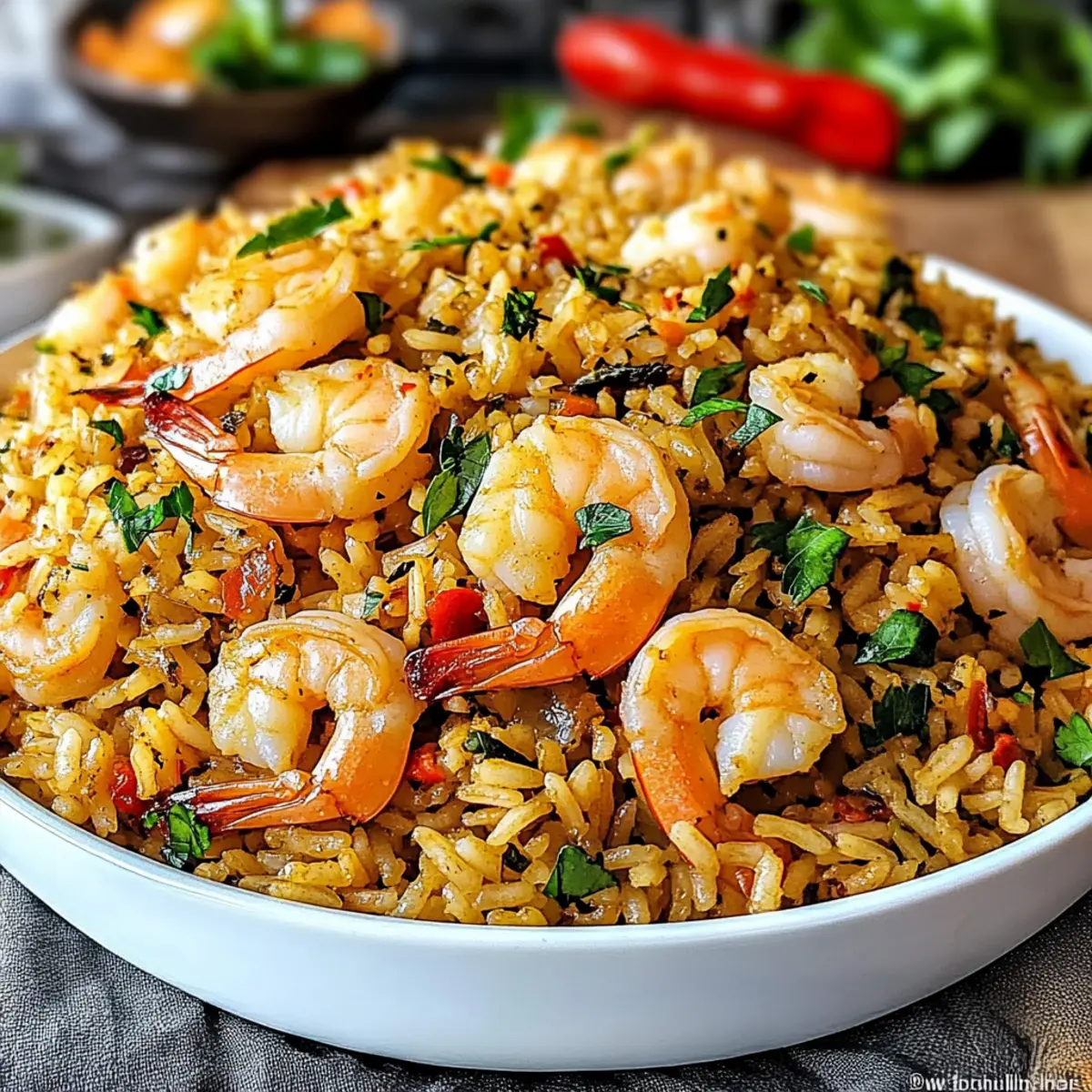 Shrimp Rice with Herbs