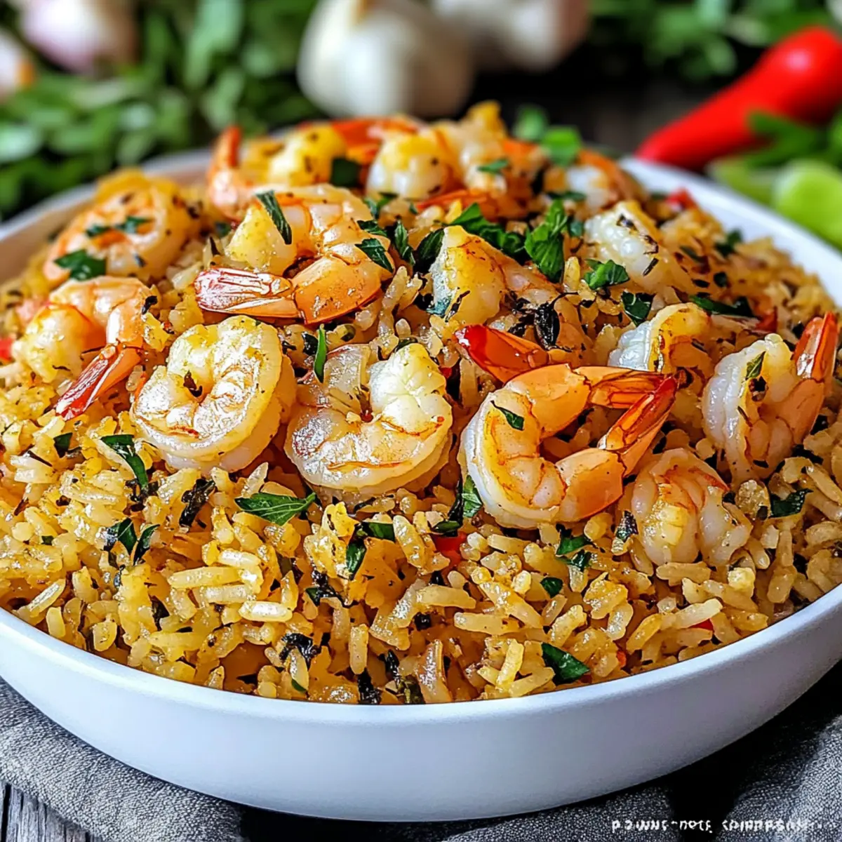 Shrimp Rice with Herbs