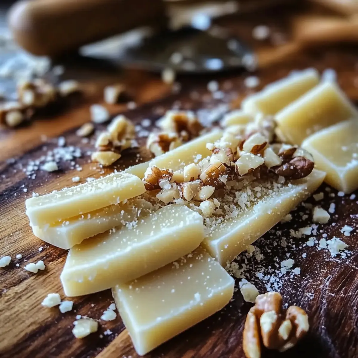 Sliced Parmesan and Walnuts