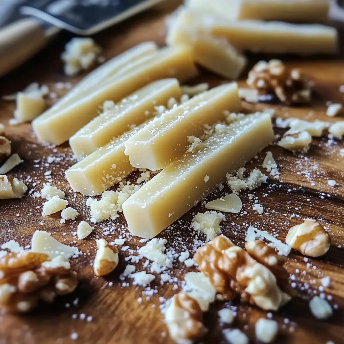 Sliced Parmesan and Walnuts