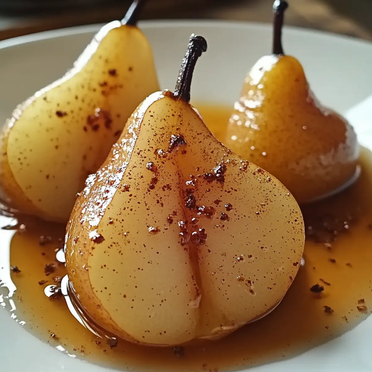 Steamed Pears with Honey and Cinnamon