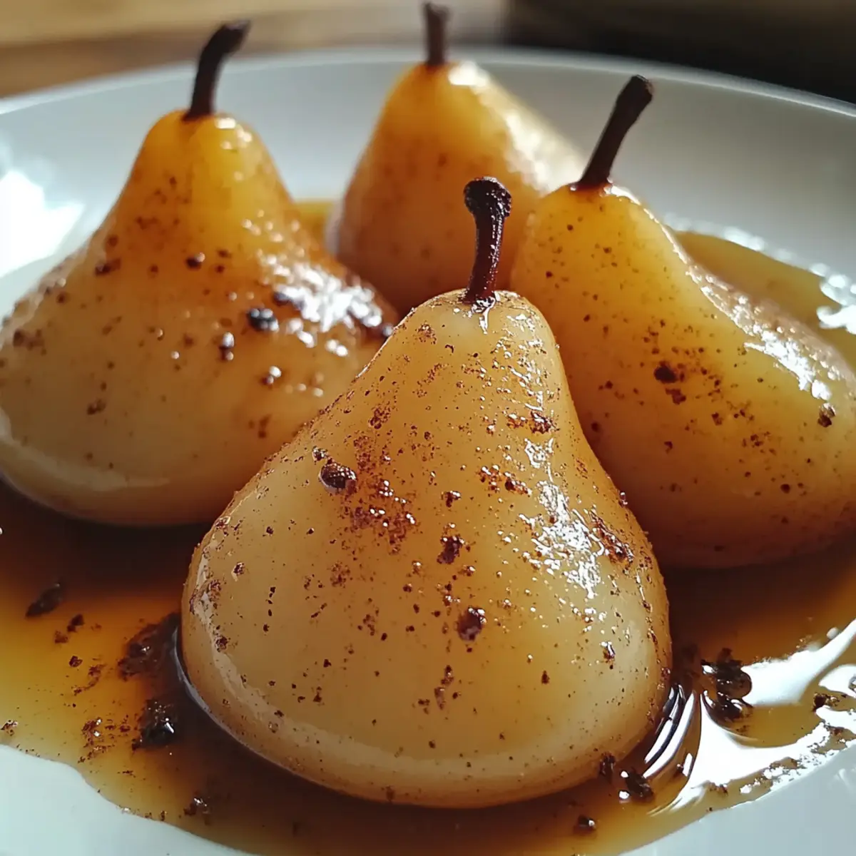 Steamed Pears with Honey and Cinnamon
