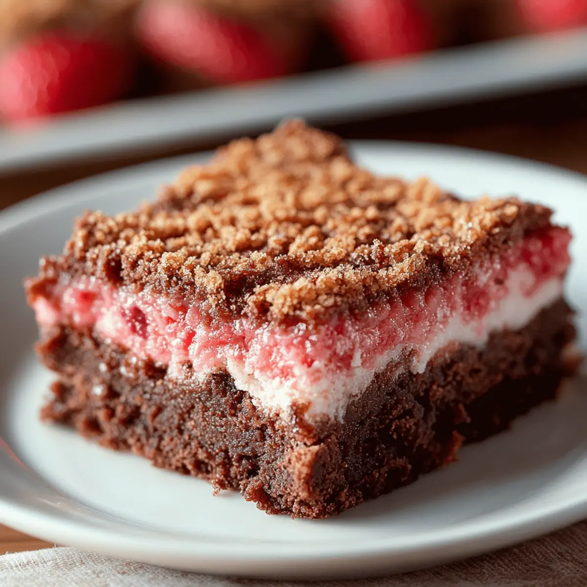 Strawberry Crunch Brownies
