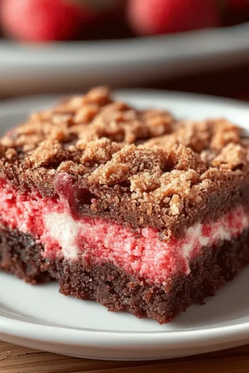 Strawberry Crunch Brownies
