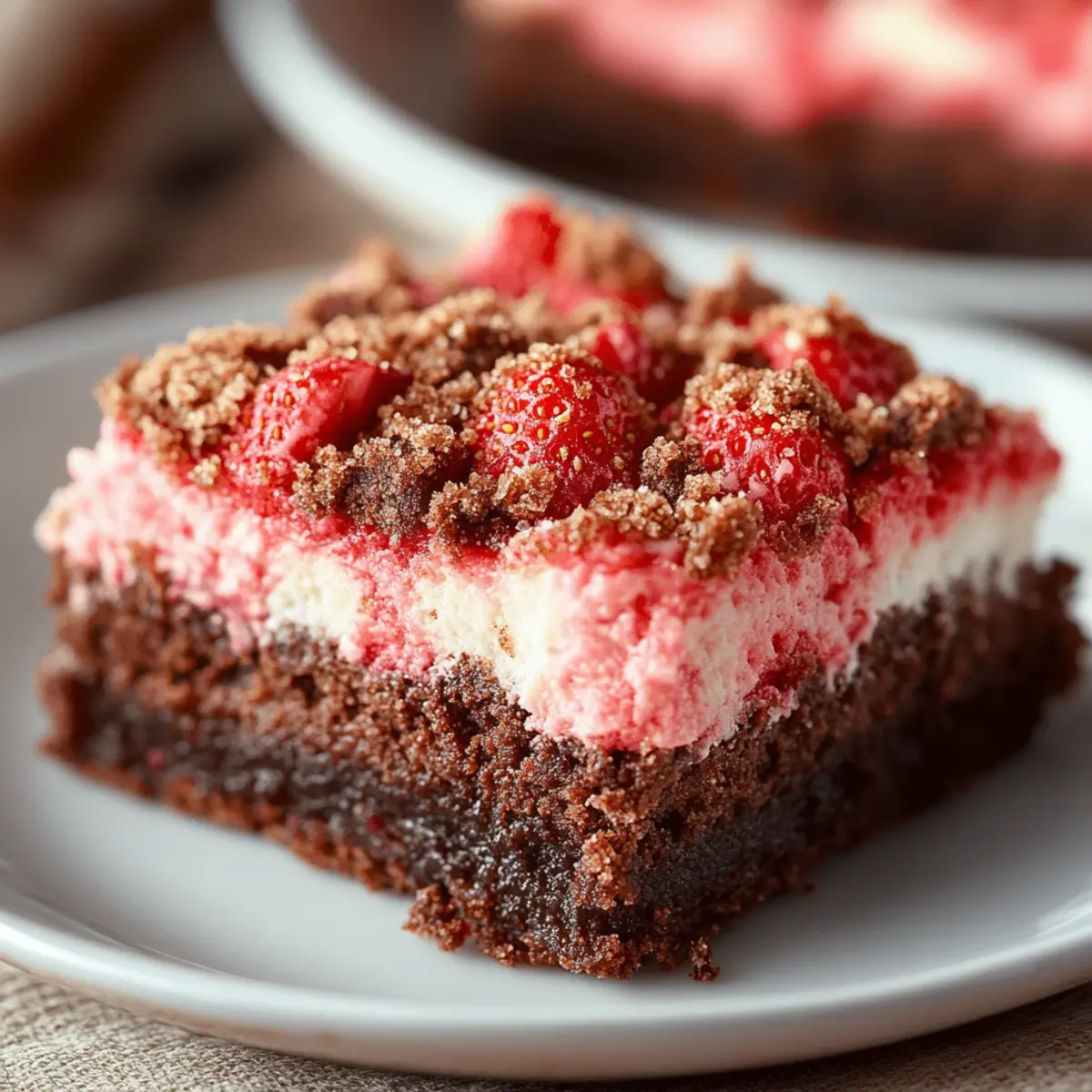 Strawberry Crunch Brownies