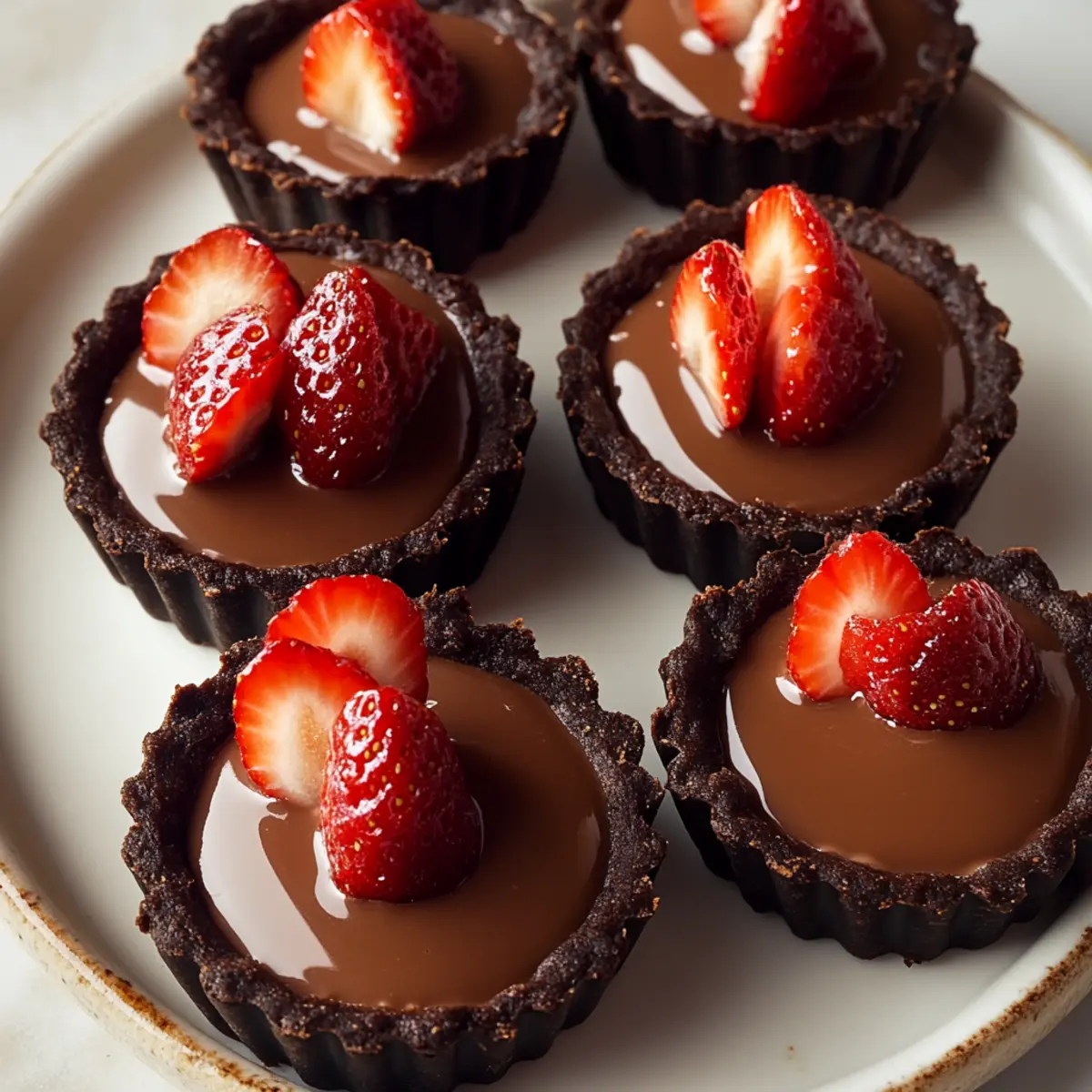 Tahini Chocolate Tarts