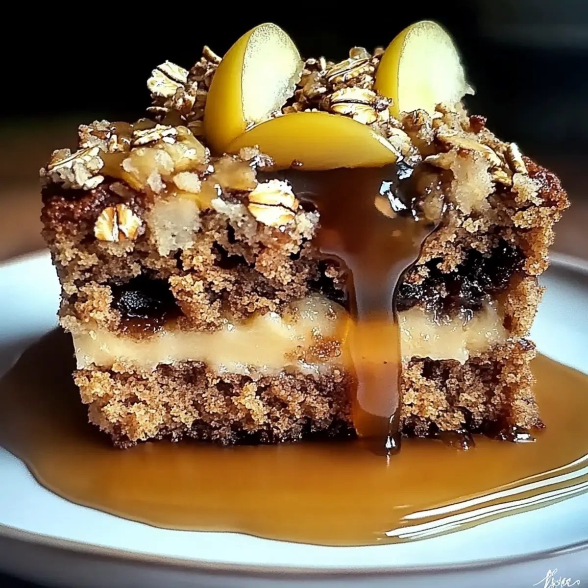 Apple Date Oat Sponge Cake
