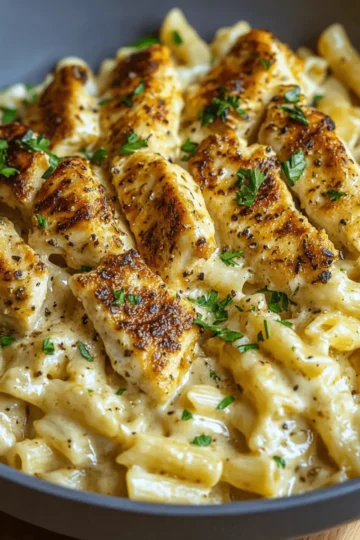 Cheesy Garlic Chicken Pasta