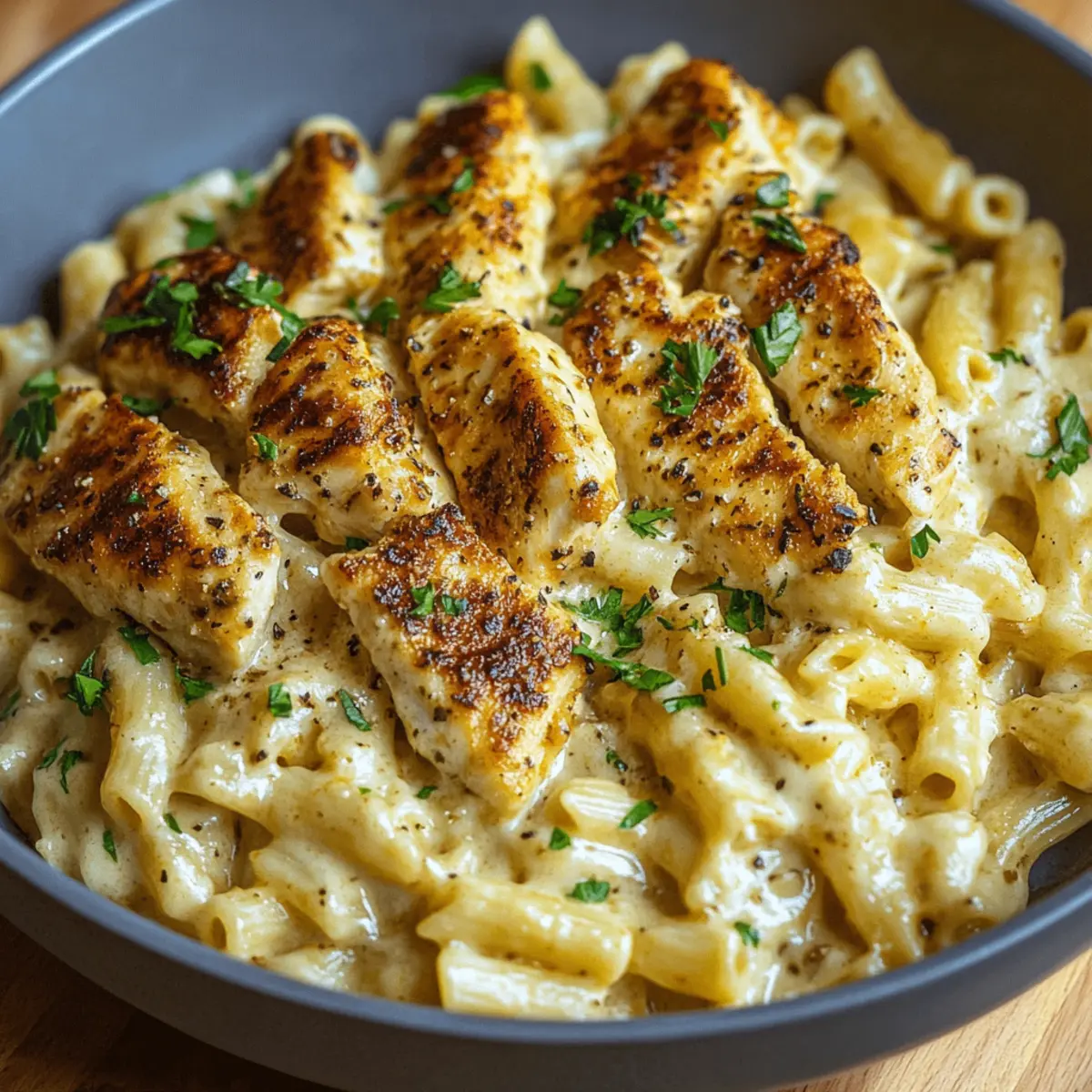 Cheesy Garlic Chicken Pasta