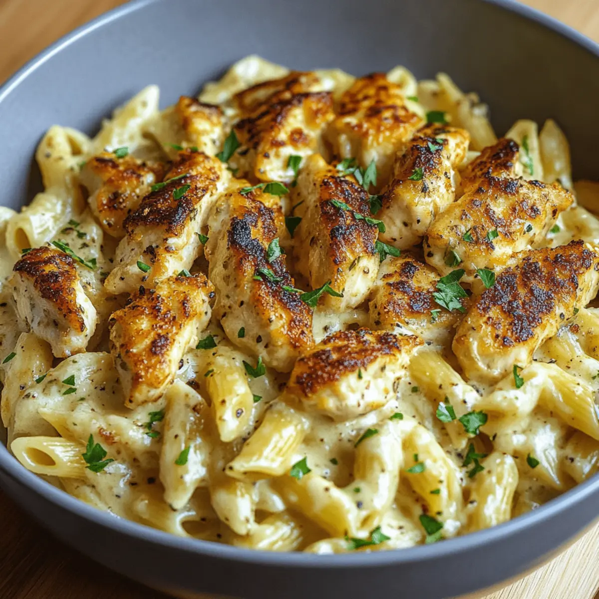 Cheesy Garlic Chicken Pasta