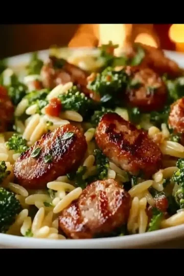 Chicken Sausage and Broccoli Orzo
