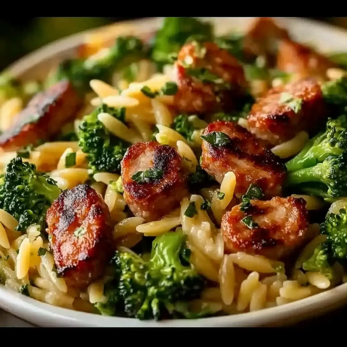 Chicken Sausage and Broccoli Orzo
