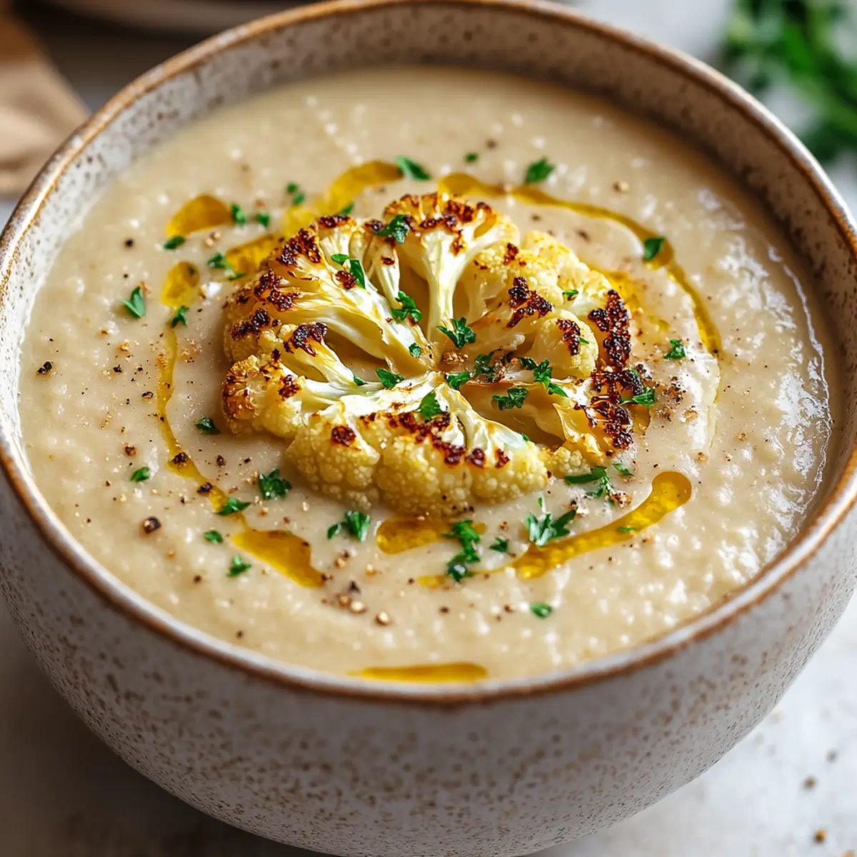 Creamy Roasted Cauliflower Soup