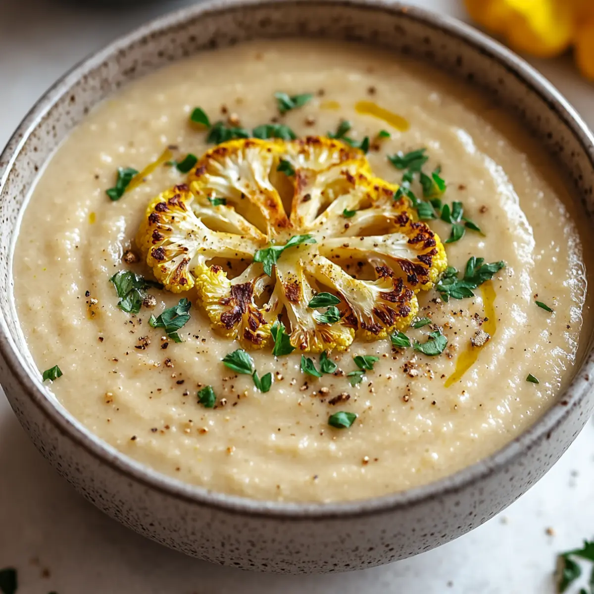 Creamy Roasted Cauliflower Soup