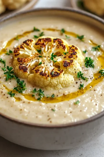 Creamy Roasted Cauliflower Soup
