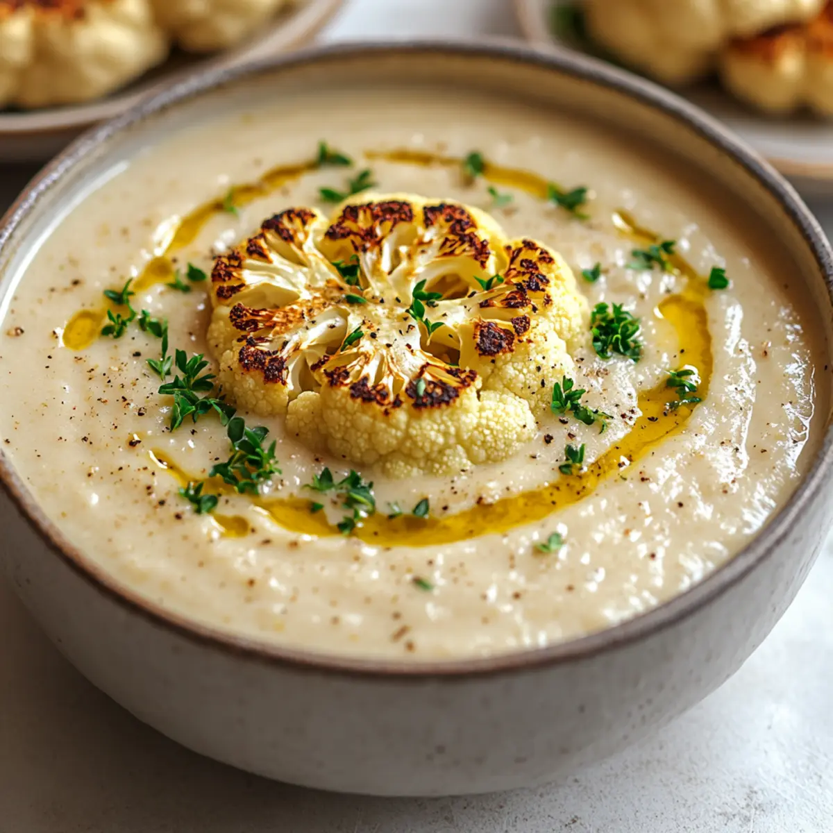 Creamy Roasted Cauliflower Soup