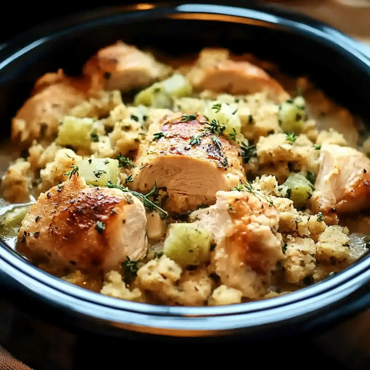 Crockpot Chicken and Stuffing