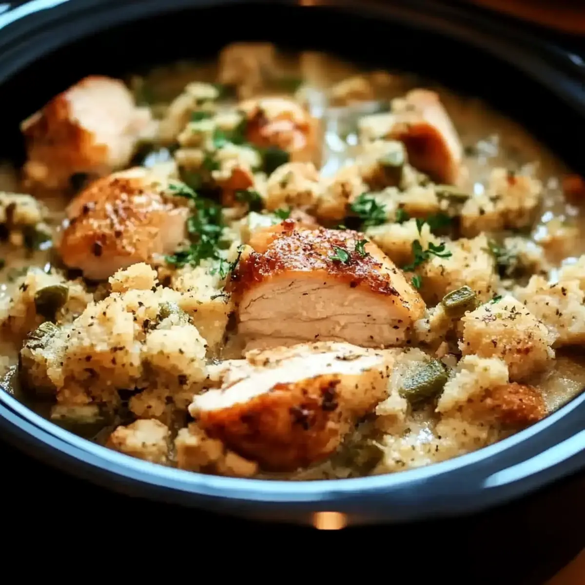 Crockpot Chicken and Stuffing