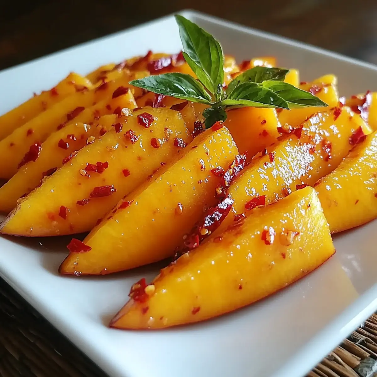 Fresh Mango Slices with Chili