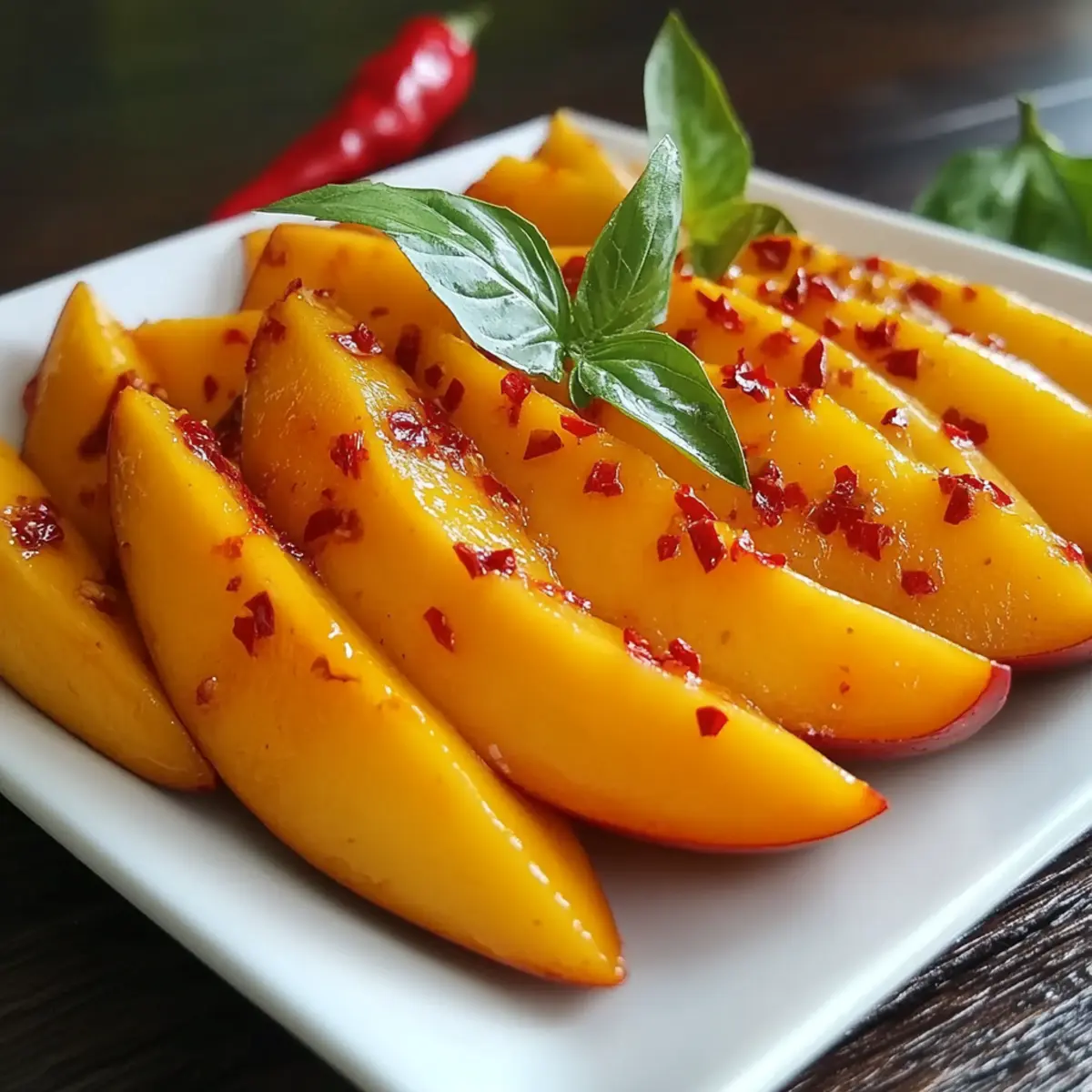 Fresh Mango Slices with Chili