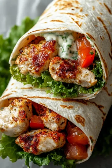 Garlic Parmesan Chicken Wrap