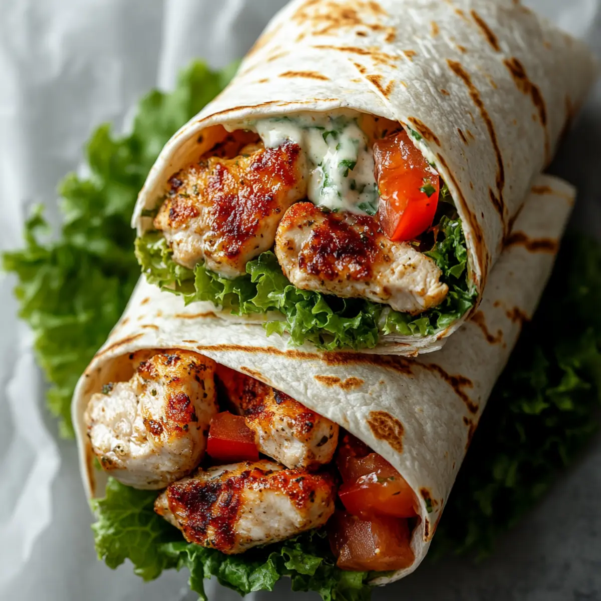 Garlic Parmesan Chicken Wrap