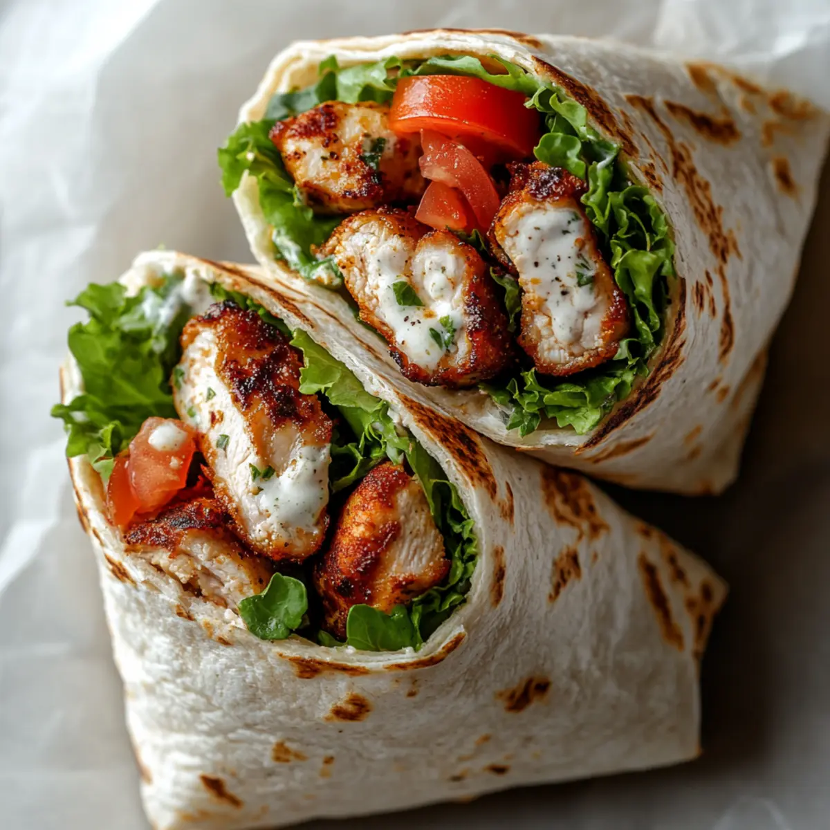 Garlic Parmesan Chicken Wrap