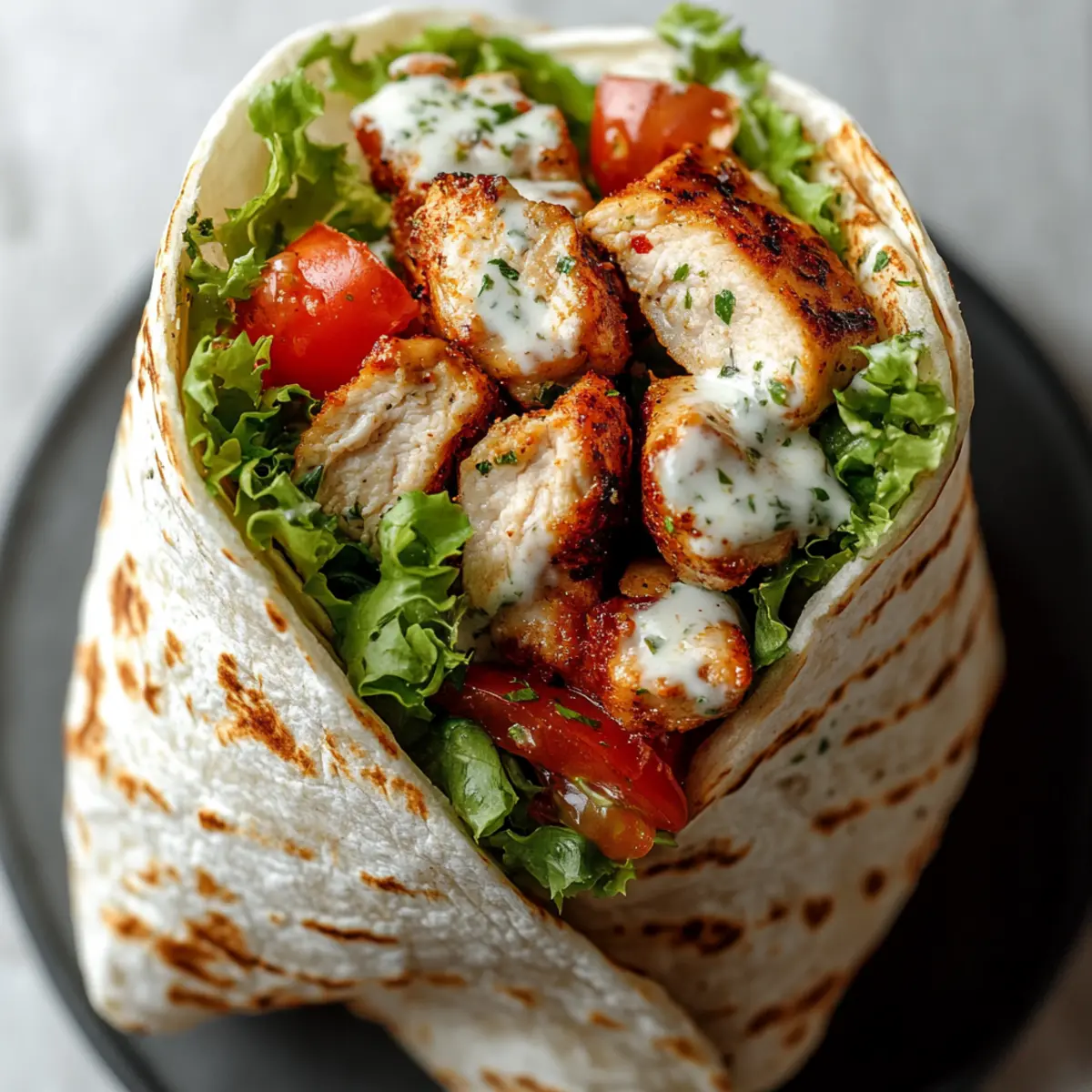 Garlic Parmesan Chicken Wrap
