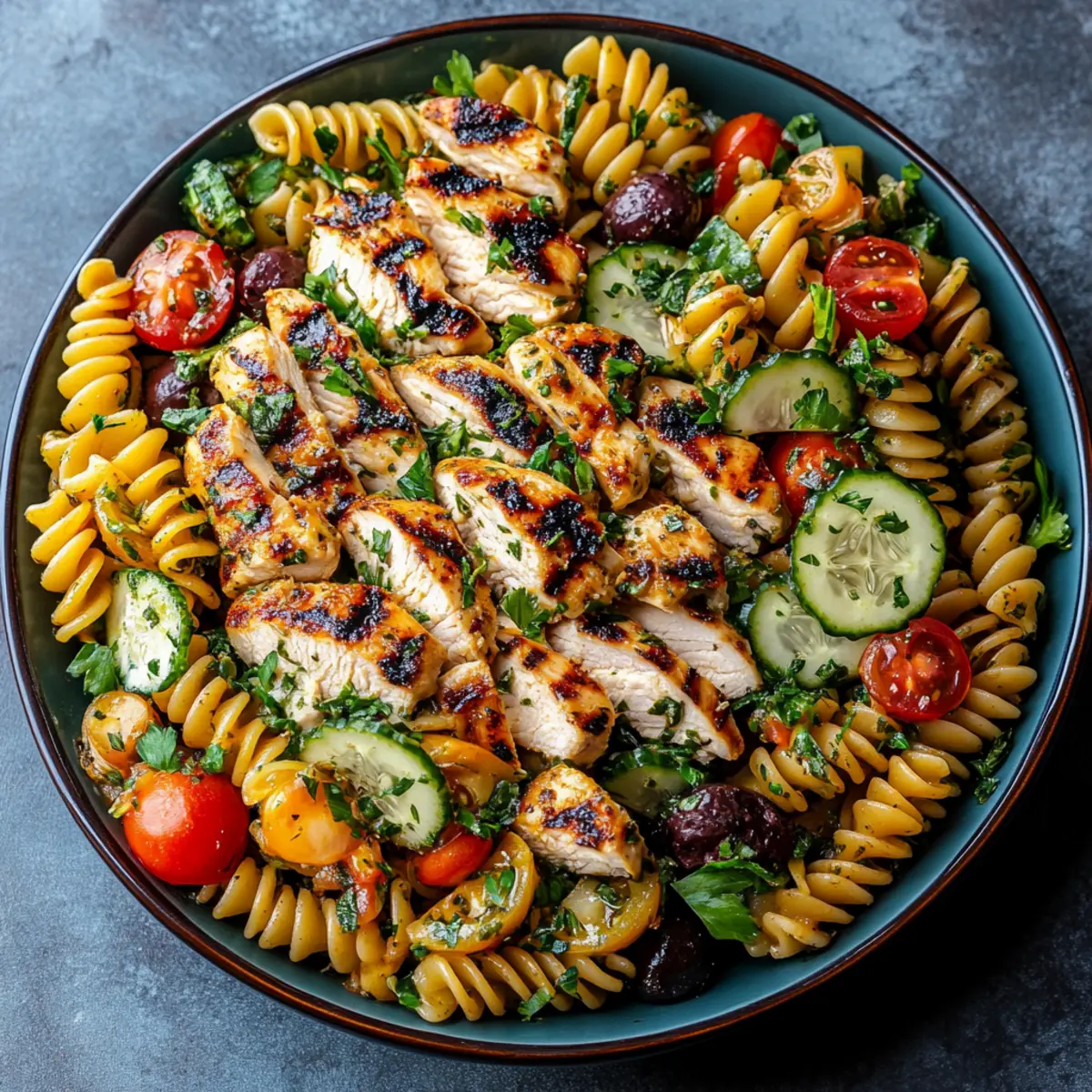 Grilled Chicken Pasta Salad