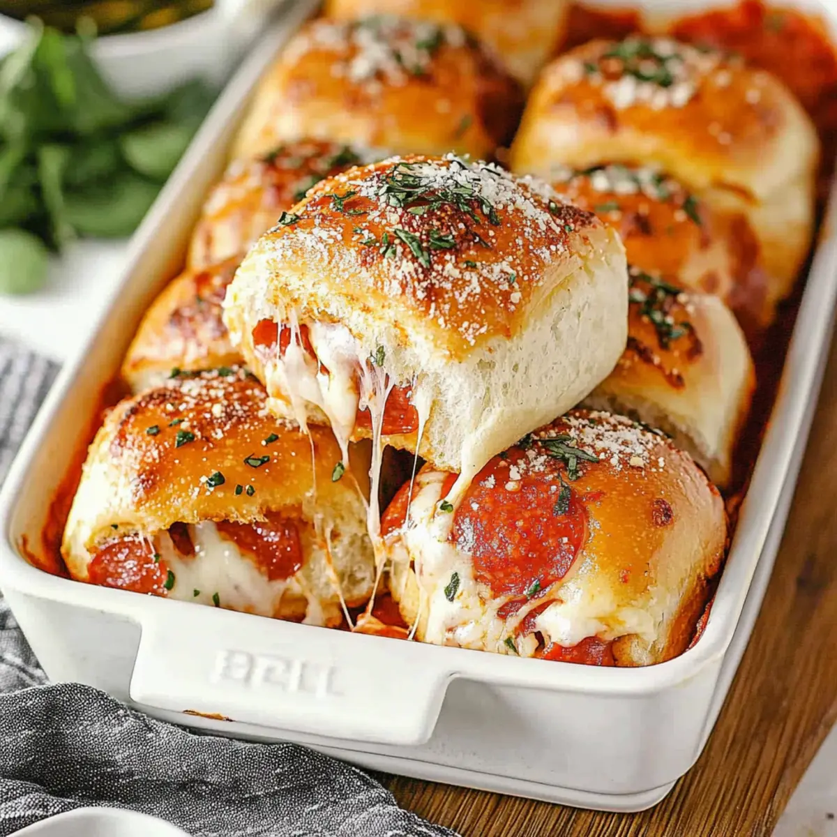 Hawaiian Roll Pepperoni Pizza Sliders
