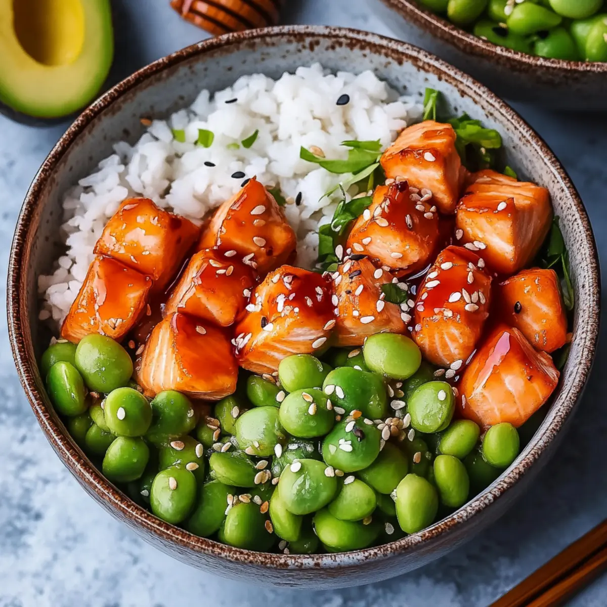 Honey Sriracha Salmon Bowls