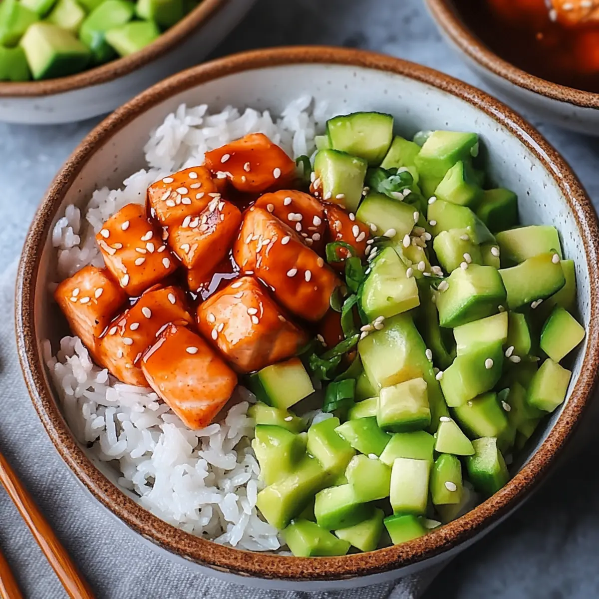 Honey Sriracha Salmon Bowls