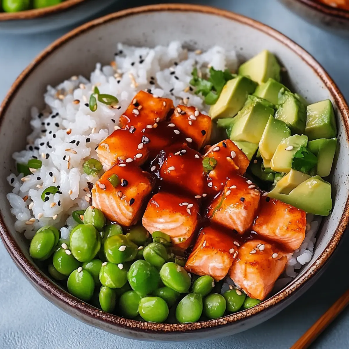 Honey Sriracha Salmon Bowls