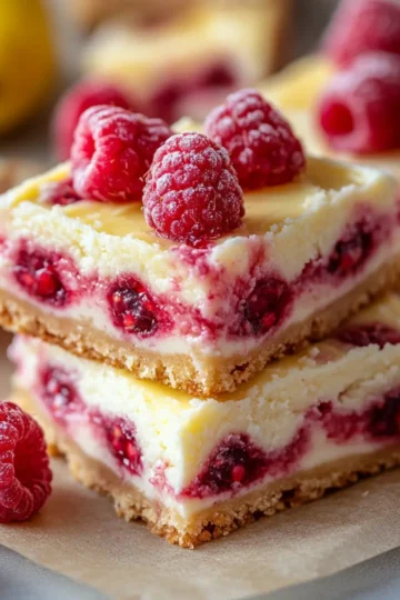 Lemon Raspberry Cream Bars