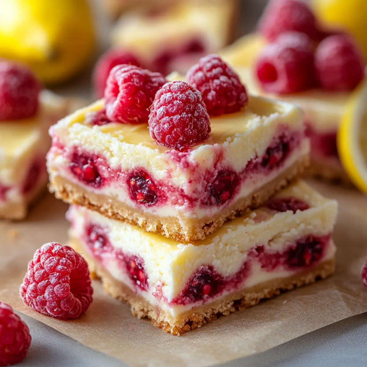 Lemon Raspberry Cream Bars