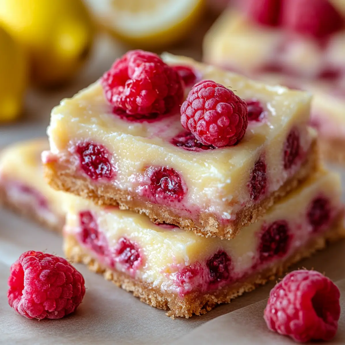 Lemon Raspberry Cream Bars