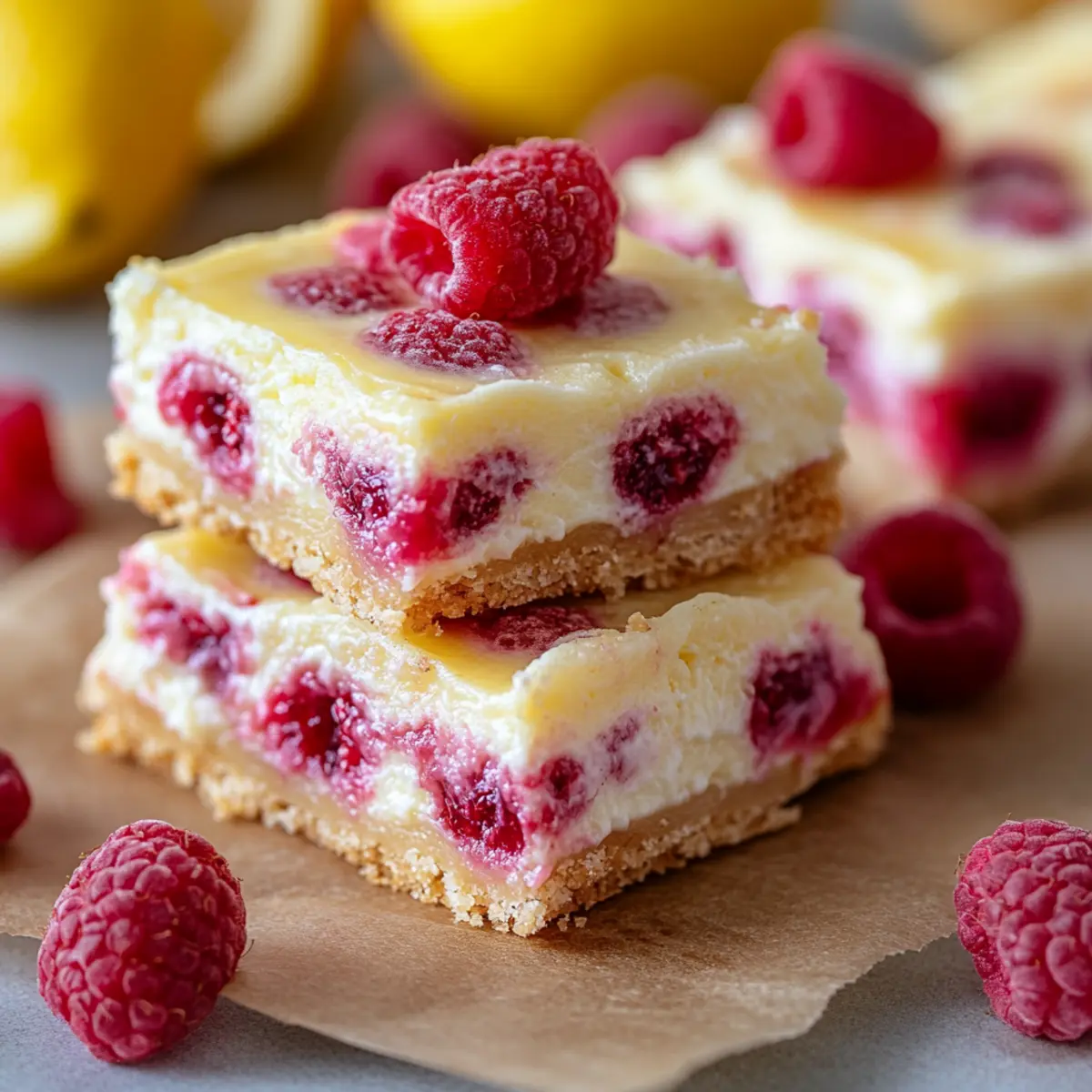Lemon Raspberry Cream Bars