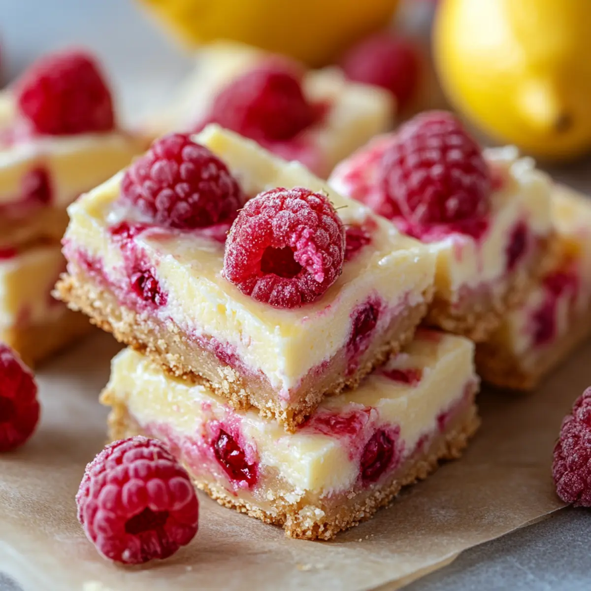 Lemon Raspberry Cream Bars