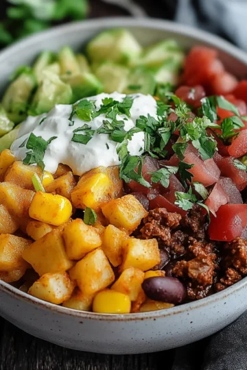 Loaded Potato Taco Bowl