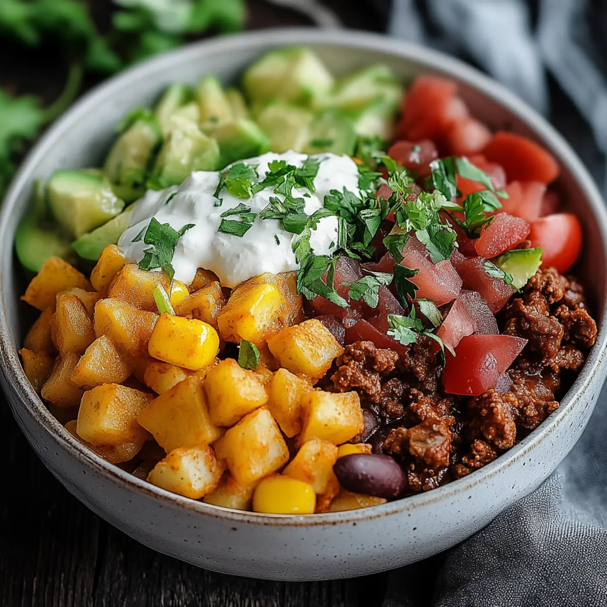 Loaded Potato Taco Bowl