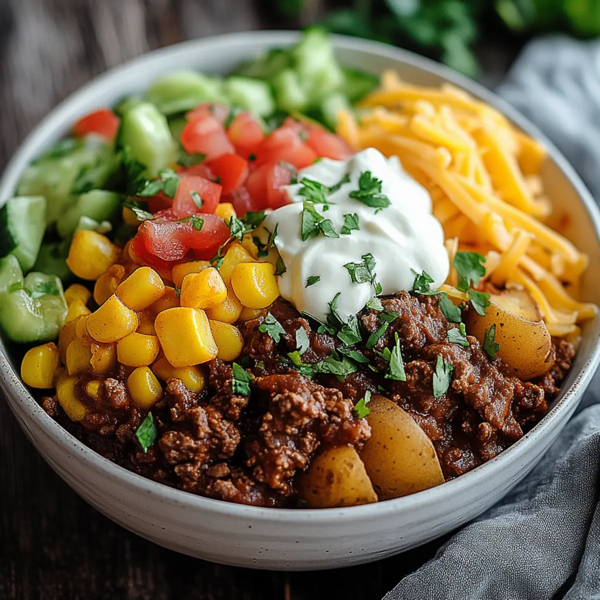 Loaded Potato Taco Bowl
