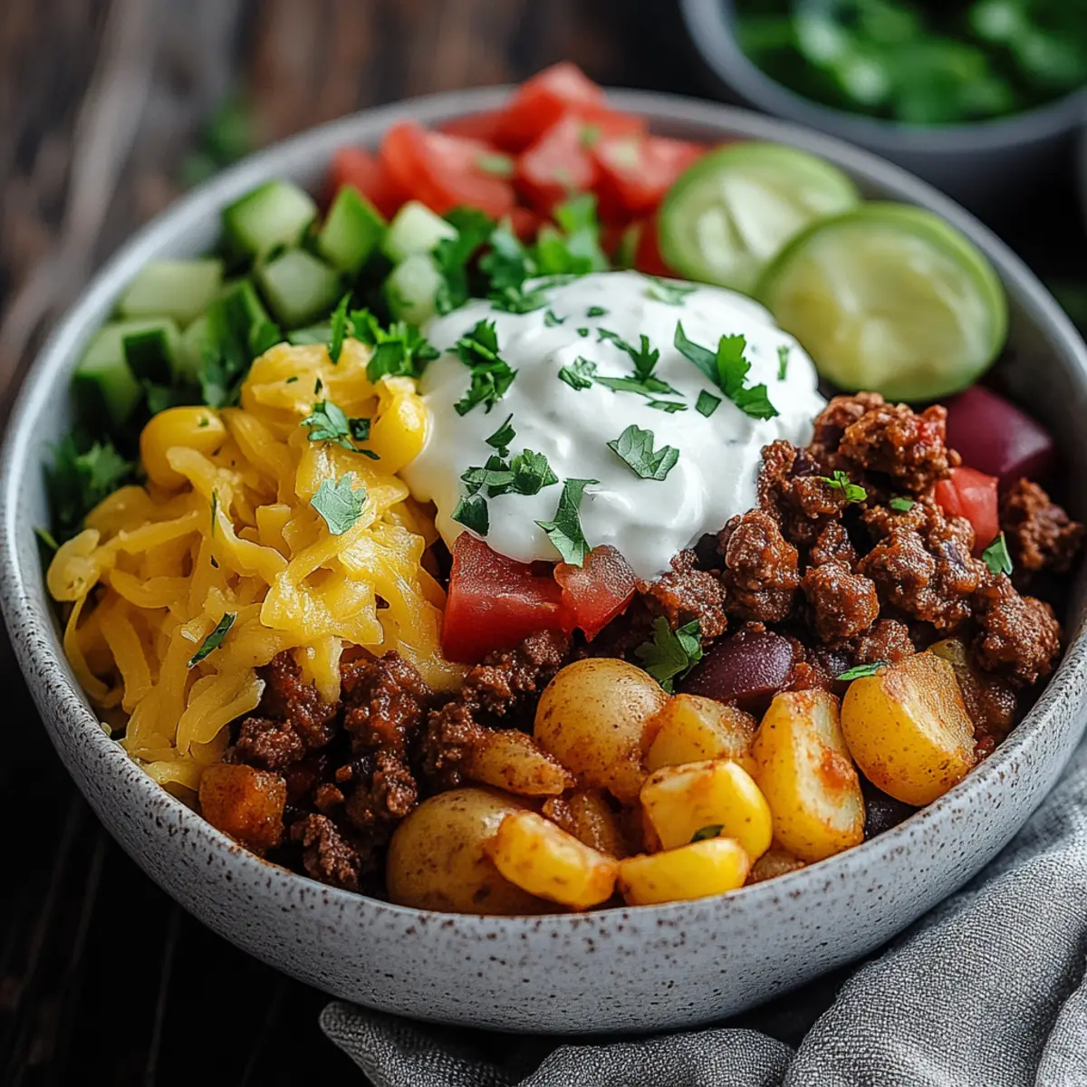 Loaded Potato Taco Bowl
