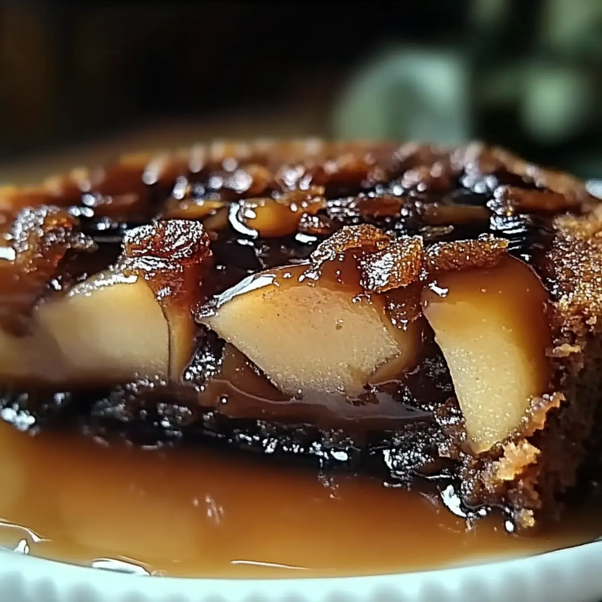 Sticky Apple Date Vanilla Pudding Cake