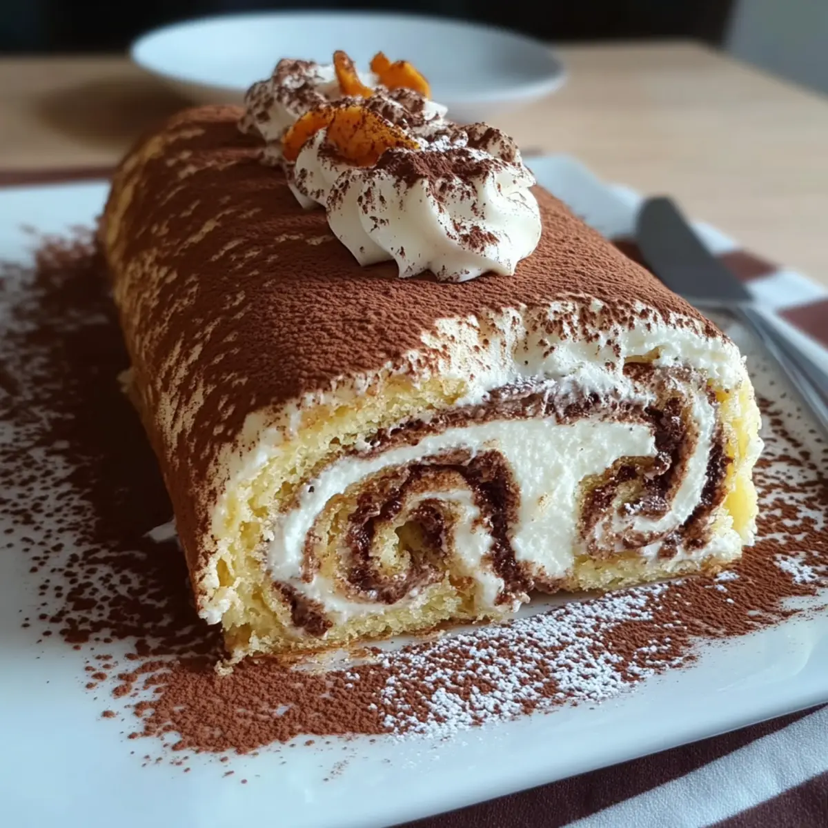 Tiramisu Crêpes Cake Roll
