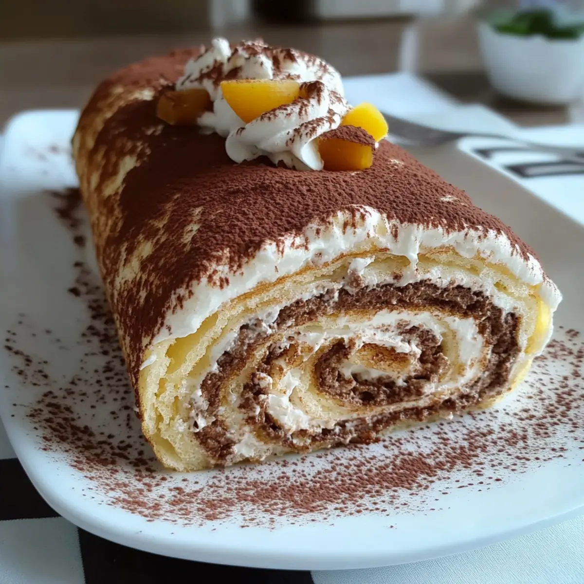 Tiramisu Crêpes Cake Roll